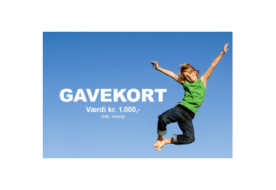Gavekort Trampolincenter.dk 1000,- kr